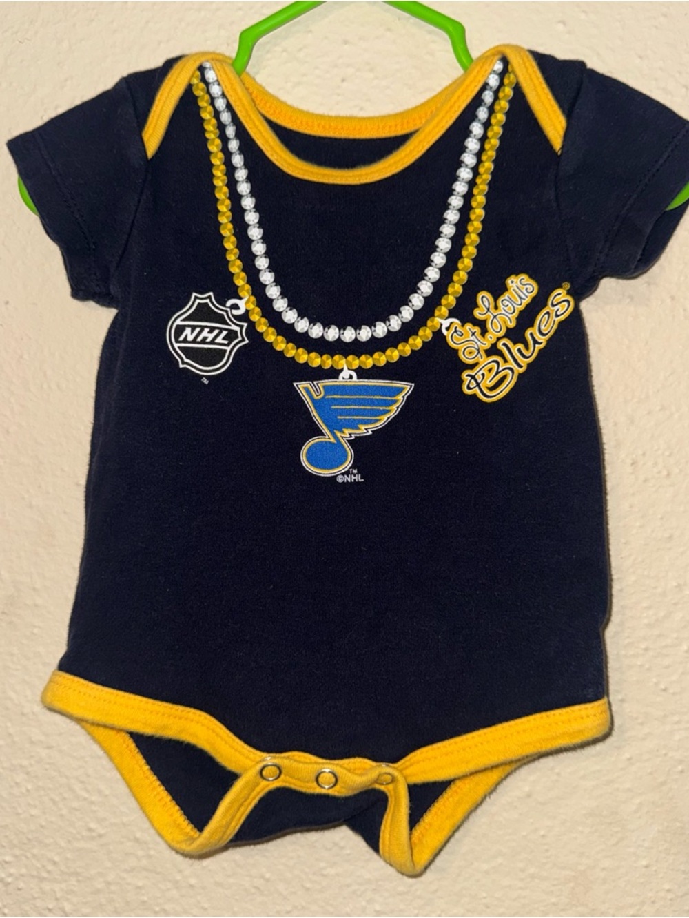 NHL Navy and Yellow Infant Bodysuit by NHL